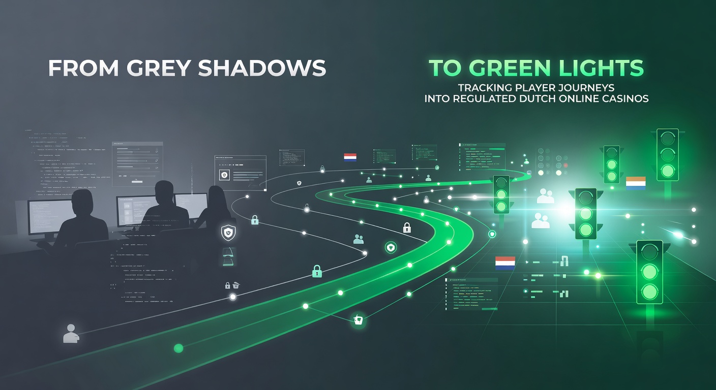 Grafiek die spelersmigratie toont van illegale naar gereguleerde markten in Nederland, met stijgende lijnen voor licentiehouders sinds 2021