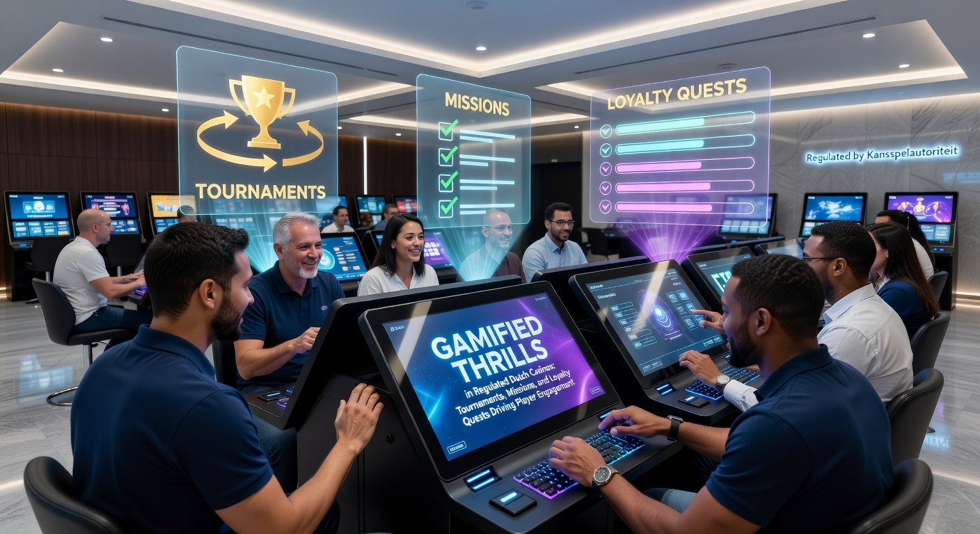 Schermafbeelding van een gamified casino-toernooi met leaderboard en prijzen in een Nederlands online casino